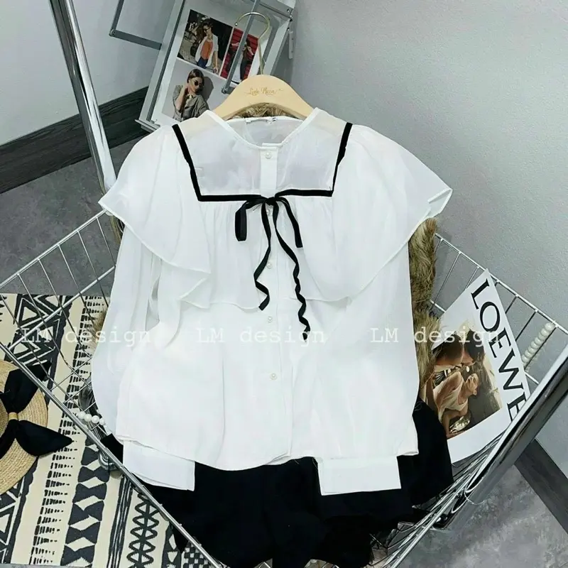 SƠ MI CÔNG CHÚA VOAN PHỐI VIỀN BÈO XINH SMVBXinh đẹp2025 TOP Nữ Voi❤️