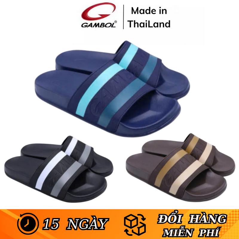 Dép GAMBOL Thái Lan Quai Ngang Nam MS 42214 Chính Hãng DéP Cao Su Đế Bằng Slipper Jean dé p the thao Dép Lê