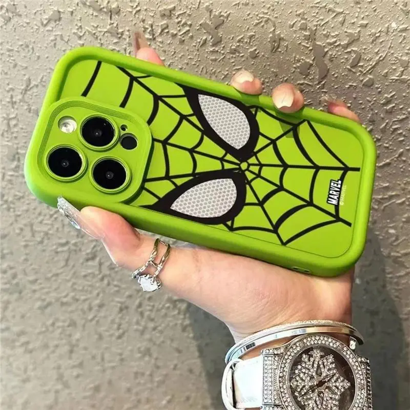 {DC digital}  Đối với iPhone 11 12 pro Max x xr xs Max 7 cộng với 8 cộng với 13 pro Max 14 pro Max 15 pro Max Trường hợp điện thoại Spider Web Graffiti Silicone Frosted Full Bao bì mềm 3