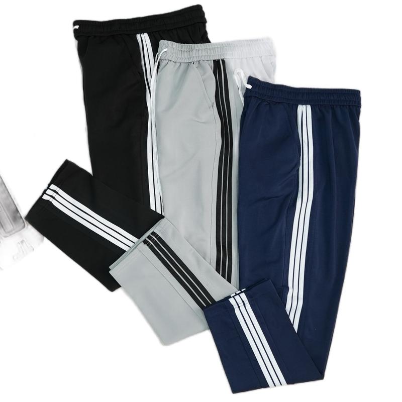 Quần Thể Thao Phối 3 Sọc Nam Nữ Chất liệu Co Giãn Phù Hợp 4 mùa (40-80)kg Sport Đồng Trang Phục Đồng Trang Phục đỏ hồng thoáng khí có thể giặt máy ống đứng màu đen 8(l) のquần tây đen Fish