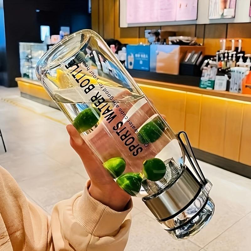 Product Introduction of 1000ml Large Capacity Glass Cup, 1 Count Portable Tea Water Separation Water Cup, Fruit Tea Cup, Drinking Cup for Home Office Picnic Travel 0