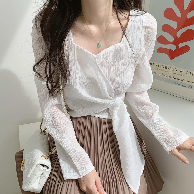 Product Introduction of yikoo-Kemeja korea lengan panjang blouse wanita shirt atasan pakaian 7