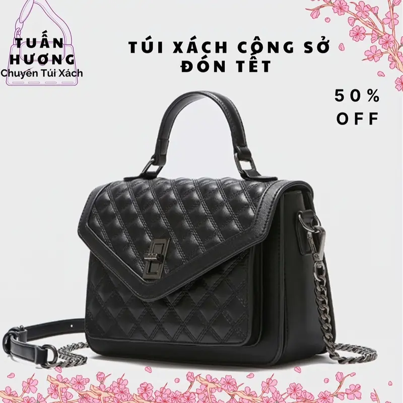 Túi Xách Công Sở Đeo Chéo Da PU Nữ A05, 7 Ngăn, Sang Trọng, Thời Trang - Bag, Bảo Hành 36 Tháng 0