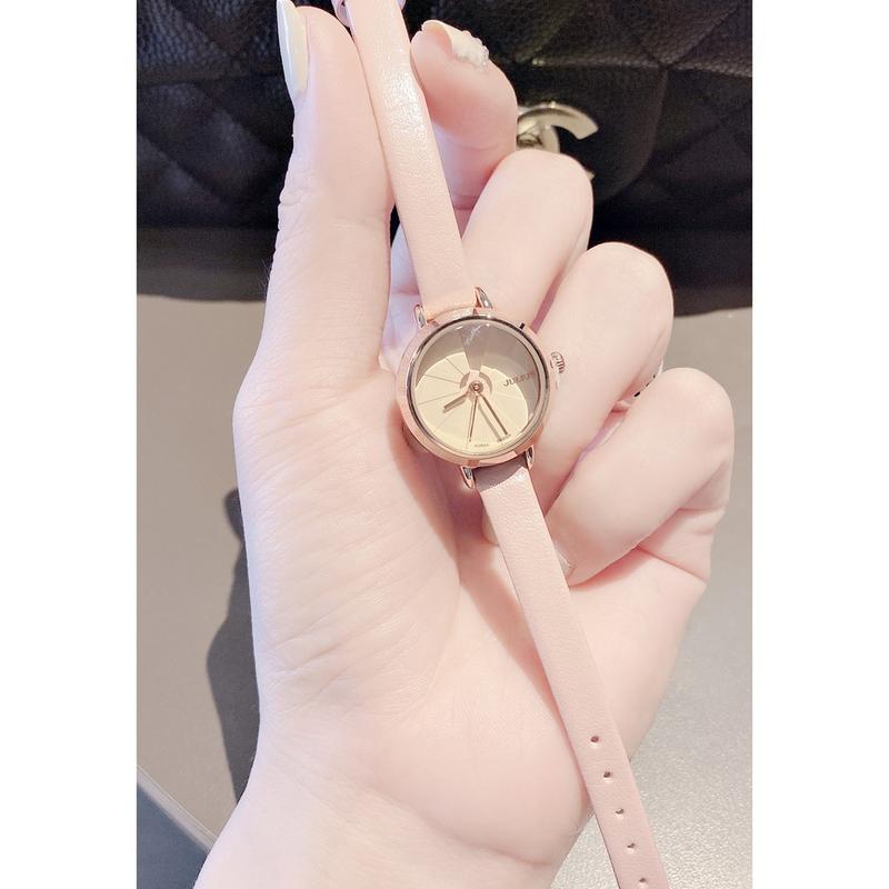 Đồng Hồ Nữ JA-979C Julius Hàn Quốc Dây Da Hồng