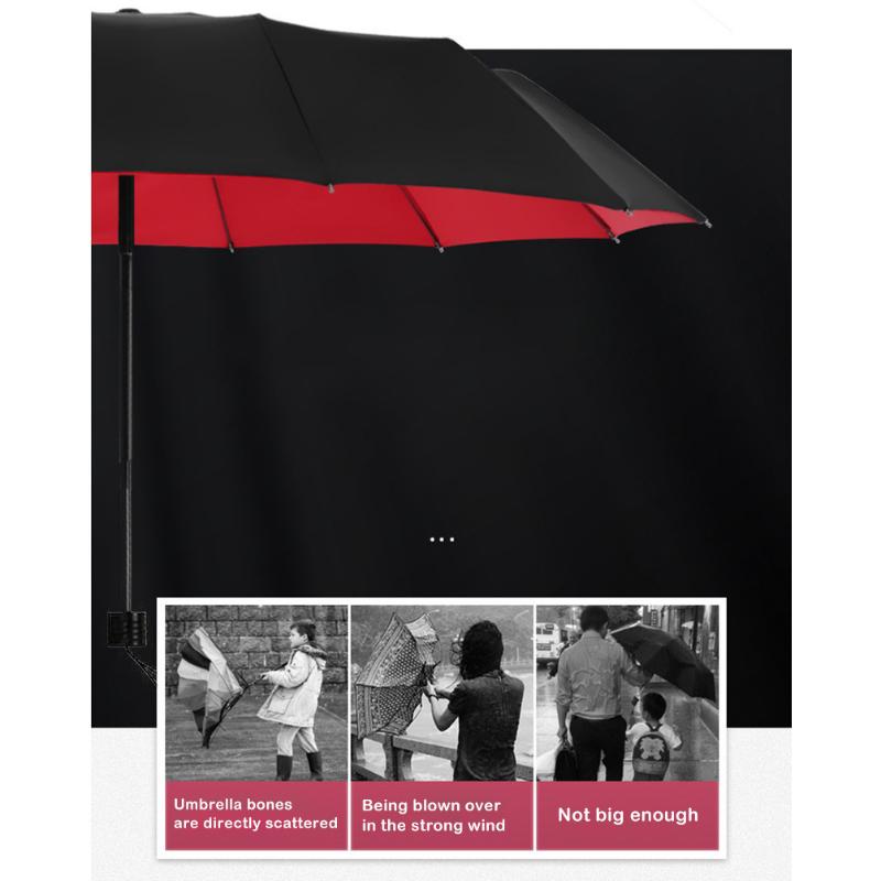 Product Introduction of [Local warehouse shipments] Windproof Travel Sturdy 10 Ribs Frame Fashionable Automatic Umbrella, Extra Large Folding Simple Design Umbrella With UV Protection, Dual Use For Sunny And Rainy Weather 16