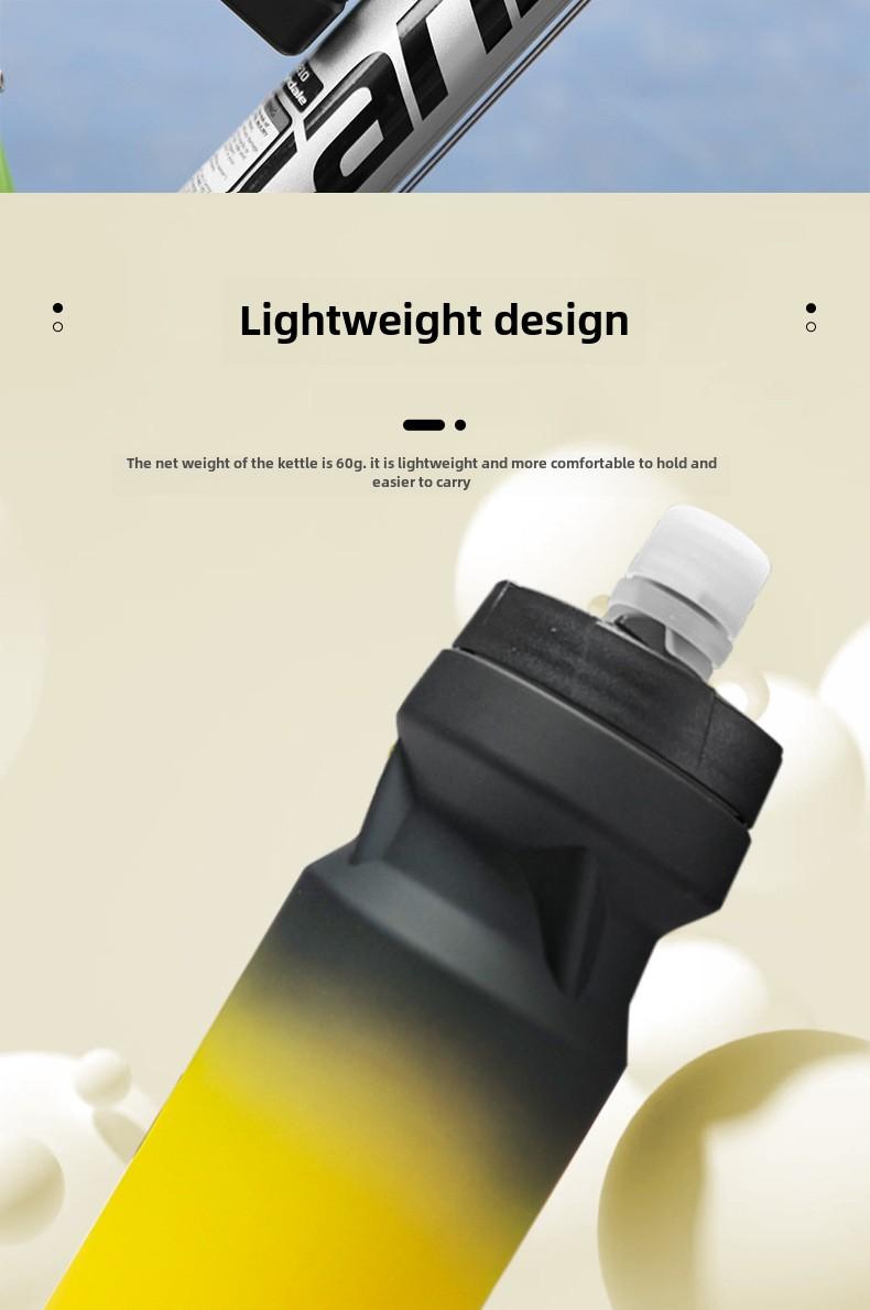 Product Introduction of Gradient Color Bicycle Water Bottle Soft Pp5 Outdoor Cycling Sports Water Bottle 610ml Frosted Squeeze Plastic Water Bottle sport  bottle Tumbler Bottled Mug Cup Portable Reusable 5