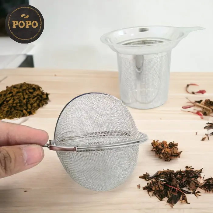 Filter Saringan Teh Reusable Tea Strainer Stainless Steel Saringan 1