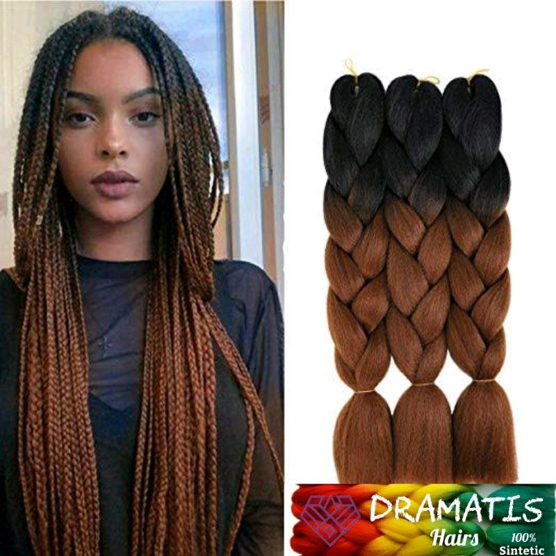 Rambut Sambung Box Braids 2 Warna Ukuran 60 Cm/1 Ikat Sintetis - Shop ...