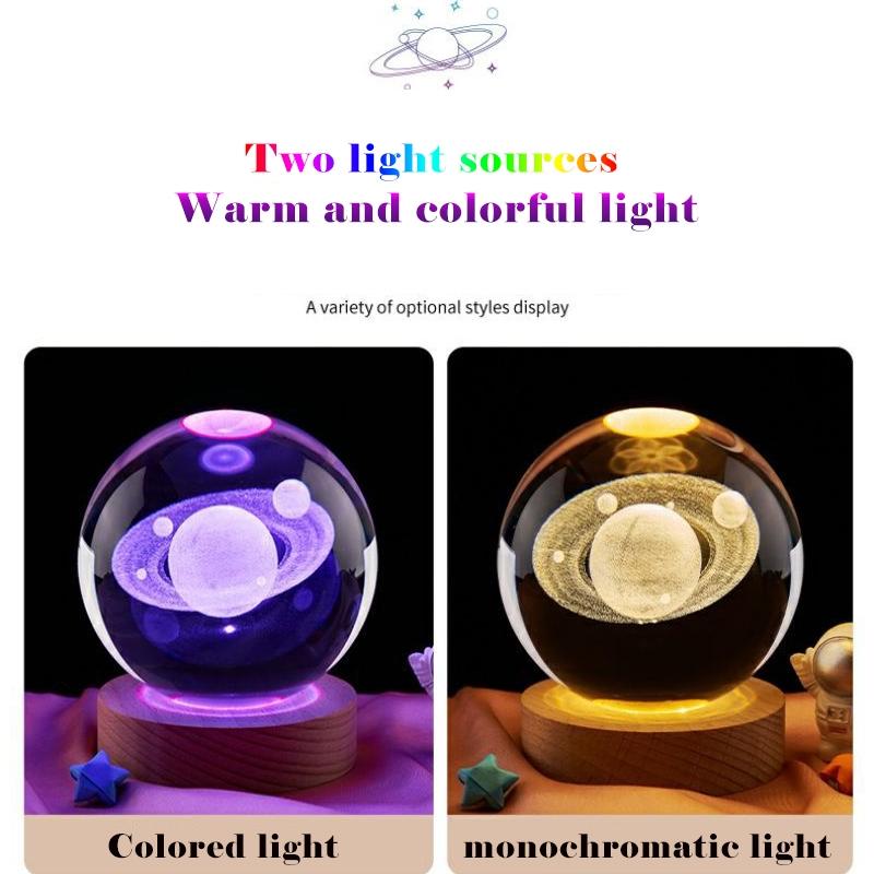 Product Introduction of โคมไฟลูกแก้ว 3D LED USB ตั้งโต๊ะ คริสตัล กาแลคซี่ ไฟดาว ของขวัญวันเกิด โคมไฟหัวเตียง ไฟแต่งห้องห้องนอน ไฟตกแต่ง 6cm พร้ จัดส่งเฉพาะจุด 21