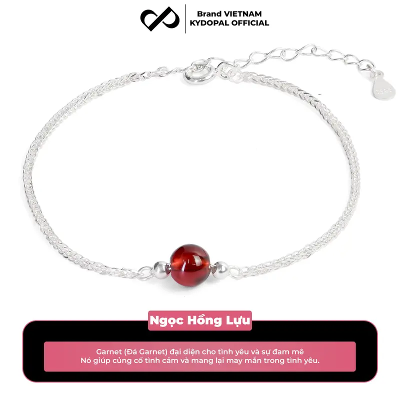 Vòng tay bạc nữ KYDOPAL bạc 925 đá Phong Thủy Tự Nhiên và charm trang sức cao cấp ý 925 - PAL9B7L7 4