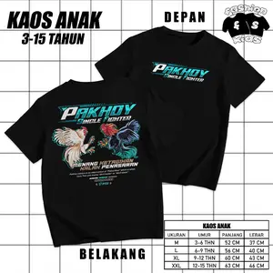 Kaos Anak Ayam Petarung Thailand Pama Pakhoy Bangkok Jago - Baju Ayam Aduan Single Fighter Menang Ketagihan Kalah Penasaran