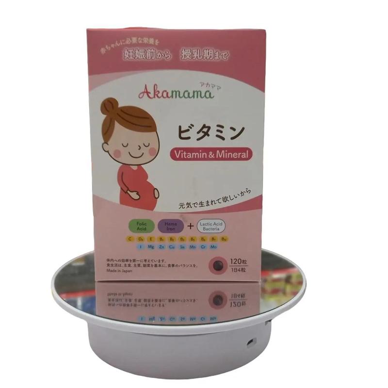 Viên uống bổ sung Sắt & Vitamin Akamama  hỗ trợ tiêu hoá cho bà bầu - Nhật Bản (120 viên) Men Vi Sinh vitamin tổnghợp girl vitamins girl tong hop phd axit folic