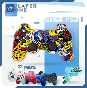 Stik Stick PS3 Wireless SONY Kuning Corak  - Getar