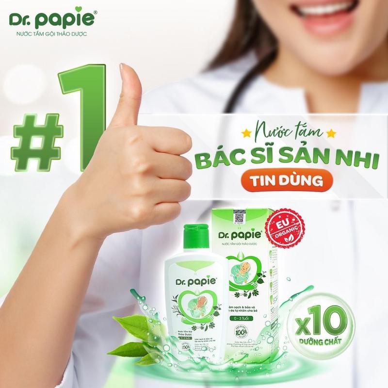 Nước Tắm Thảo Dược Dr Papie Giúp Giảm Mẩn Ngứa Và Rôm Sảy, Hỗ Trợ Làm Sạch, Mát Da Bé - Chai 230ml 6
