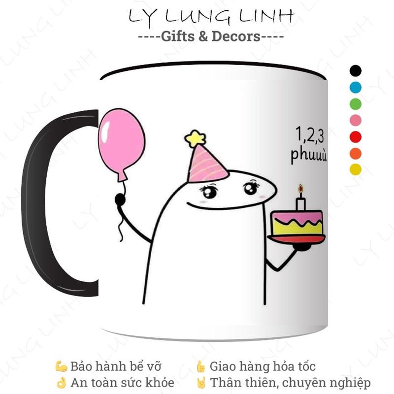 Cốc sứ In Hình Chúc Mừng Sinh Nhật meme Flork