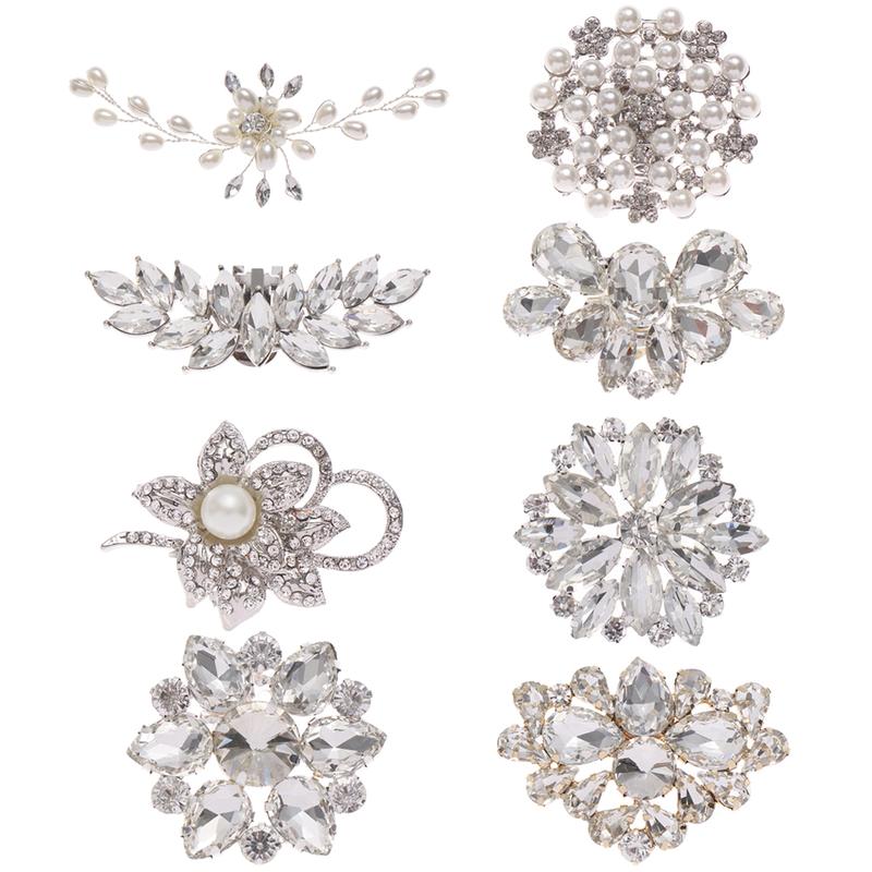 Product Introduction of 1PC Rhinestone Square Clamp Wedding Shoe Clip Shiny Decorative Clips Charm Buckle Shoe Decorations 22