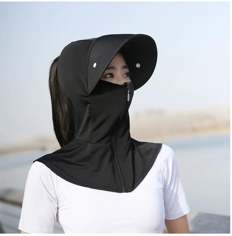 Product Introduction of COD【With lenses + zipper】Upgraded Sun Hat unisex Sunscreen Cap Face Ultraviolet Protection hat ride,Folding Quick-Drying Cap Breathable Mask ice silk,visor neck Fishing Hat Sun Protection UV-proof Sun Hats Cover Face for Outdoor, Hiking,Climbing 26