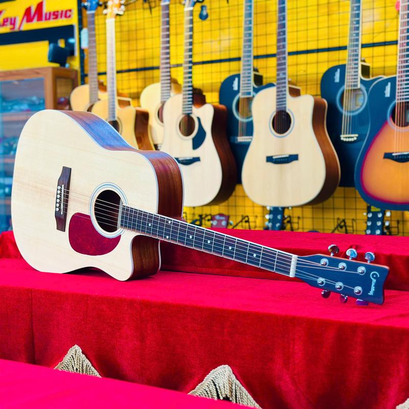 ĐÀN GUITAR ACOUSTIC CUSTOM KEY01 CHÍNH HÃNG KEY MUSIC taylor