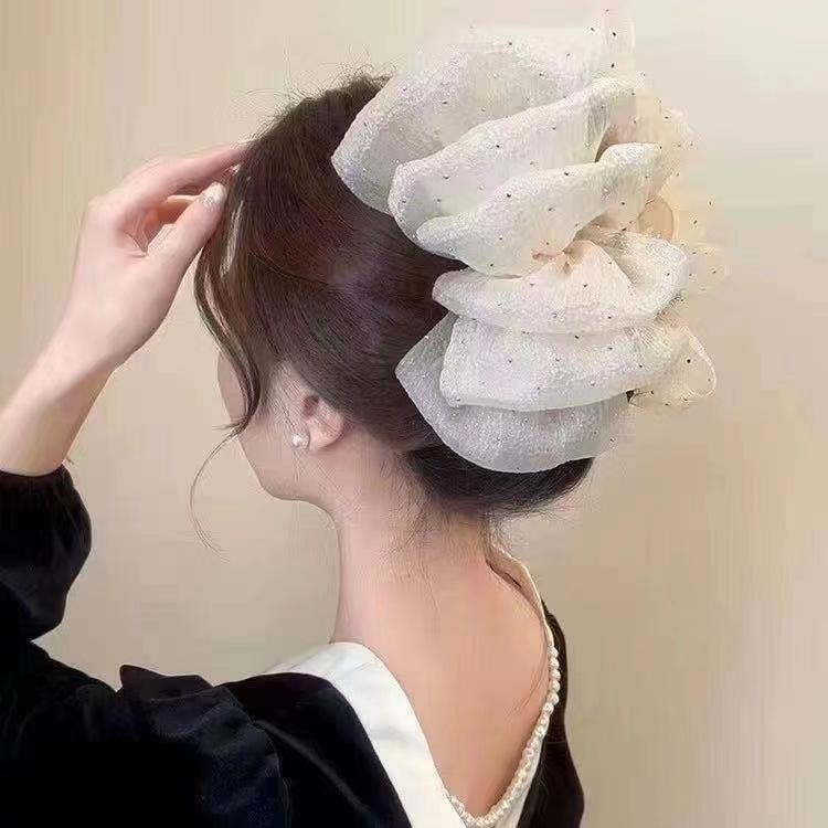 Kẹp Lưới Hai Mặt, Tay Cầm Đầy Sao Kẹp Tóc Nơ Kiểu Tóc Công Chúa Thoát Hiểm Cho Nữ, Đồ Cài Tóc Sau Đầu, Kẹp Cá Mập, Dụng Cụ Làm Tóc 6