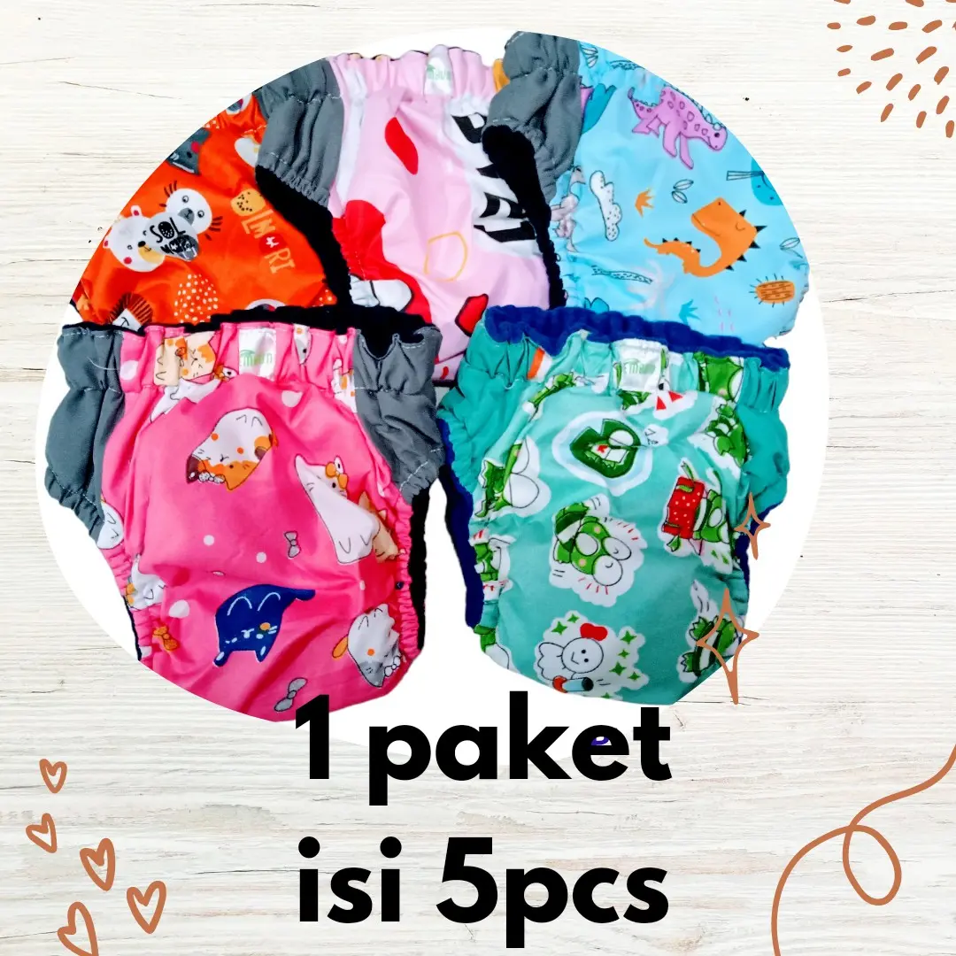 PAKET ISI 5 CLODI EMBUN (5-18kg) Popok Bayi Diaper Diapers