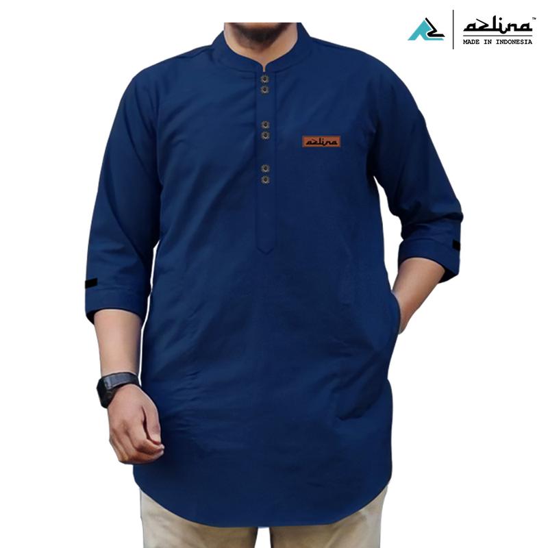 Product Introduction of Baju Koko Kurta Dewasa Lengan 3/4 Bahan Katun Madinah Koko Pria Original Azlina Indonesia Formal Muslim Nyaman Simple Panjang 11