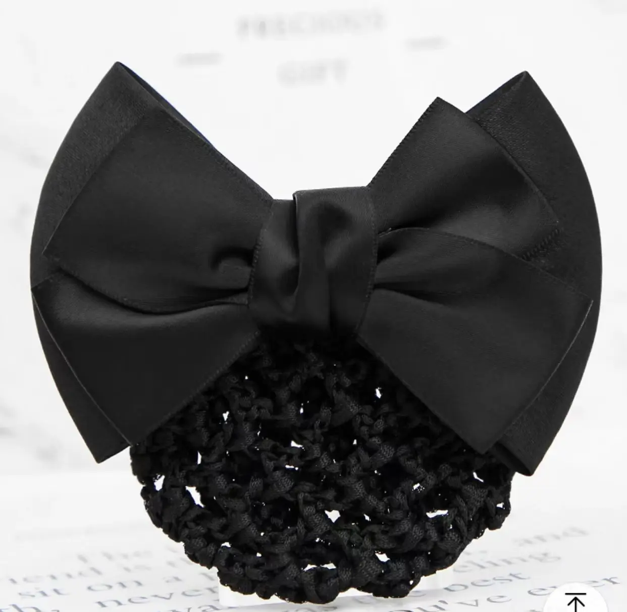 JNY All Black  Women  Hair Clip Ribbon With NET