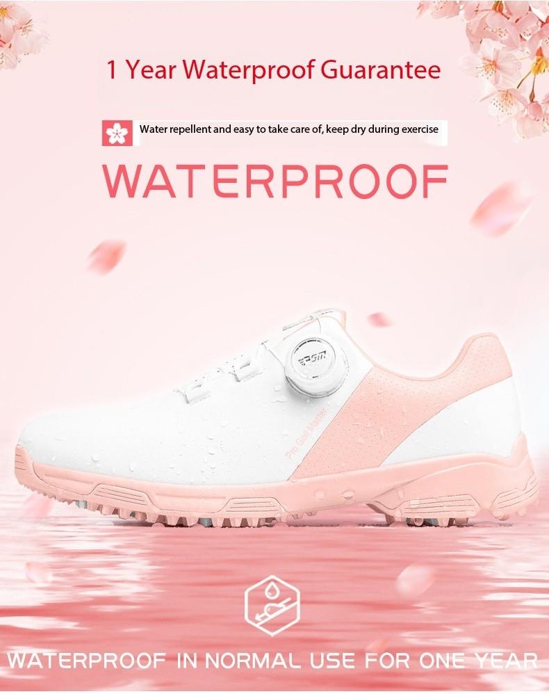 Product Introduction of [PGM] Golf Shoe Women's Waterproof Sneakers Anti-Slip Lightweight Knob Comfortable Shock-Absorbing Mid-Sole Nail-Free Shoes Xz343 10