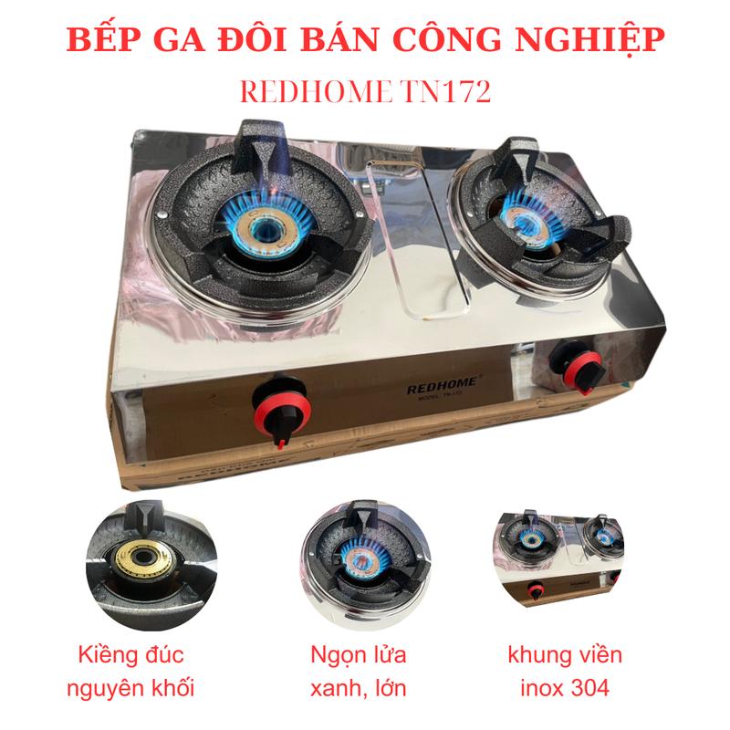  Redhome Bếp ga đôi bán công nghiệp khung inox cao cấp lửa cháy lớn   bếp khò đôi  