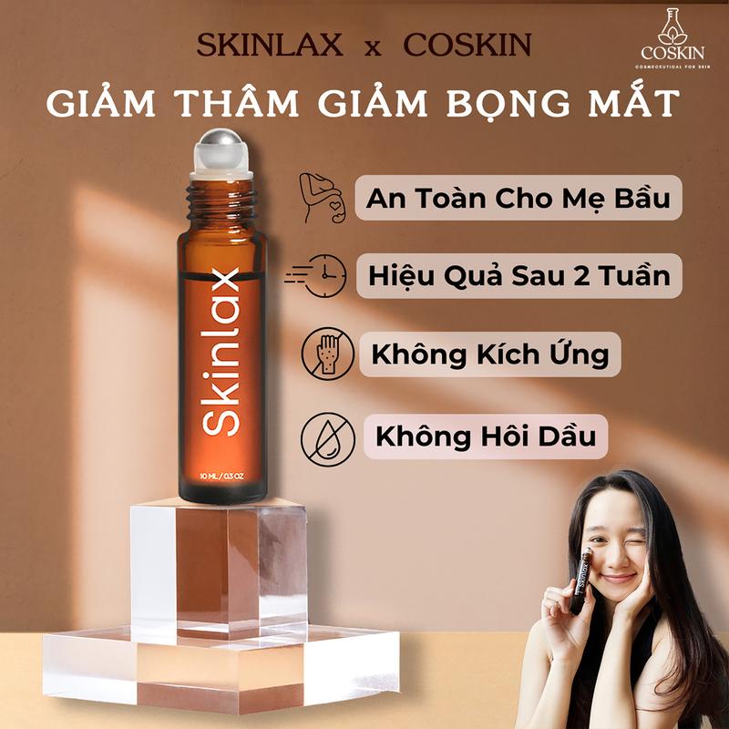 [SKINLAX] Tinh Chất (Serum) Dưỡng Mắt Dạng Lăn Giảm Thâm Bọng Mắt, Giảm Nếp Nhăn Chiết Xuất Hạt Diêm Mạch 10ml |COSKIN Skincare
