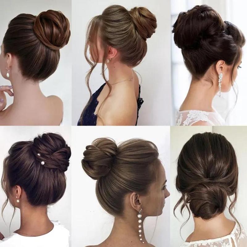 Product Introduction of Búi Tóc Donut Chignon, Chất Liệu Tổng Hợp, Thẳng, Đàn Hồi, Tóc Vàng, Donut Sợi Tổng Hợp, Cao, X6Y8 33