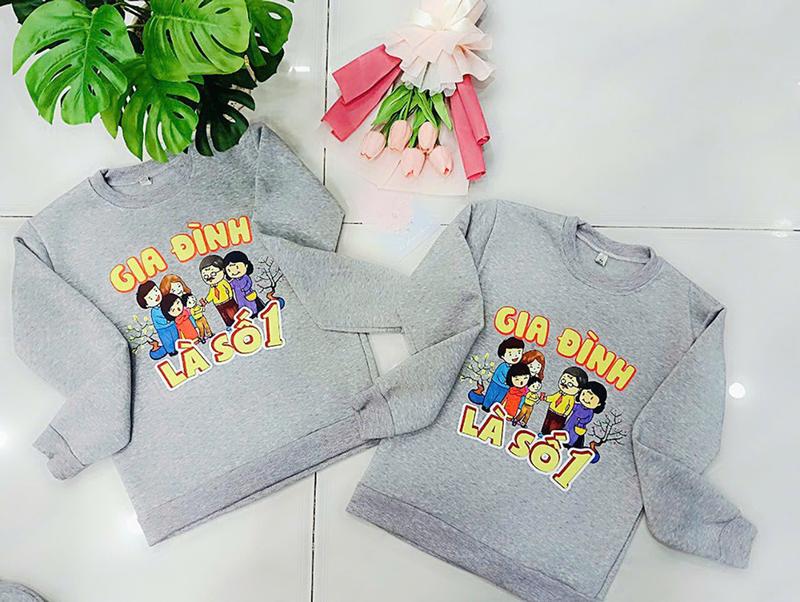 áo sweater gia đình 3/4/5 người FAMILY màu đỏ tết 2024 chất nỉ bông GIÁ SĨ Top Nữ Women 8