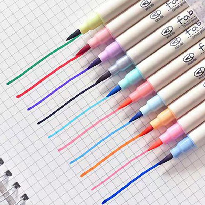 [Back To School] 10-color Soft-tip Brush Pens - Perfect for Calligraphy Art & Stationery! 6