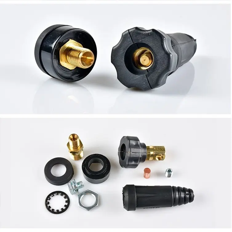 Bộ giắc máy hàn có ren xoáy 10-25 - Bộ đầu cốt máy hàn vặn ren nhỏ rắc nối máy hàn  ren vặn 4