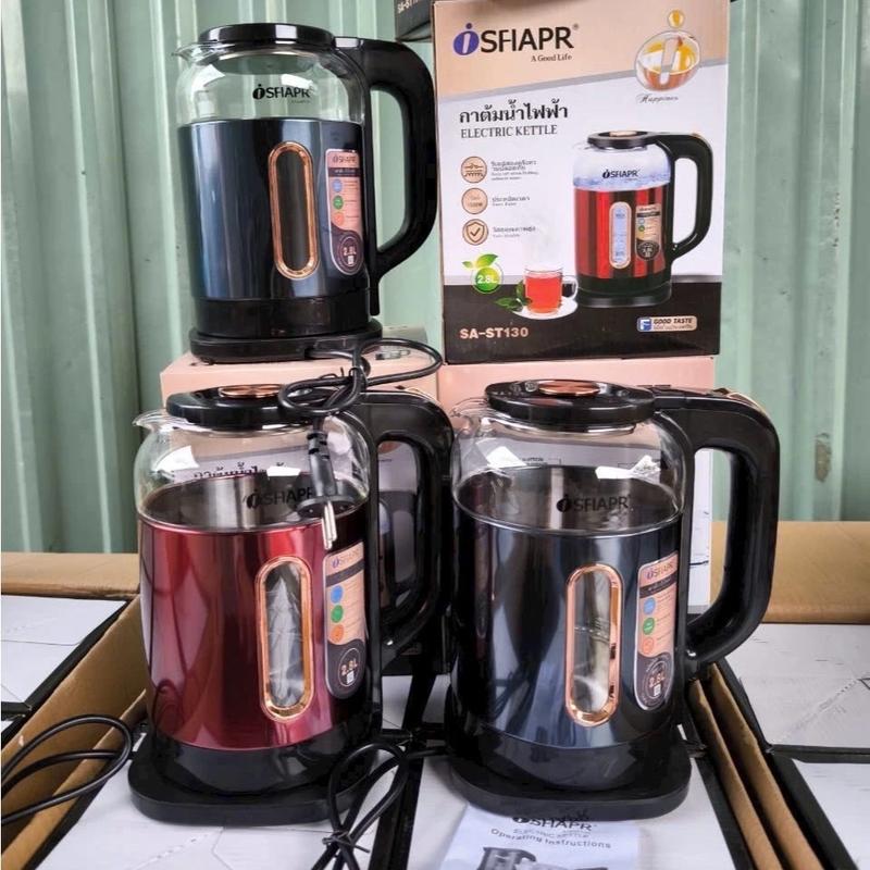 [ST130] ￼Ấm Siêu Tốc 2 lớp chống nóng thủy tinh Tự Ngắt Khi Sôi Dung Tích Thực 2.0 Lít, 1800W O SFIAPR , Ấm Đun Nước Siêu Tốc Inox 304 Thủy tinh