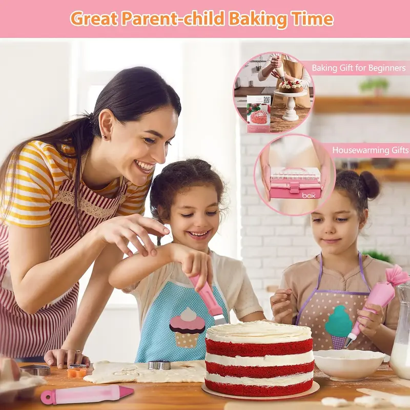 Cake Decorating Tool Set, 378pcs/set Cake Decorating Nozzle & Pastry Bag & Scraper & Other Accessories, Baking Tool Set for Beginners & Professionals, Best Friend Gifts 5