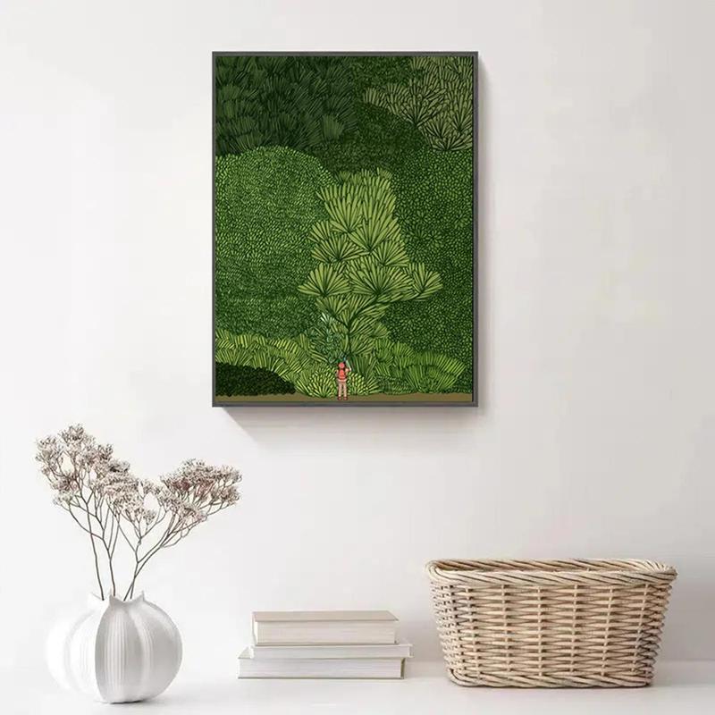 Product Introduction of Jungle Landscape Pattern Unframed Painting, 1 Count Modern Exquisite Natural Canvas Wall Art, Modern Wall Art for Home Living Room Bedroom Office Decor 15