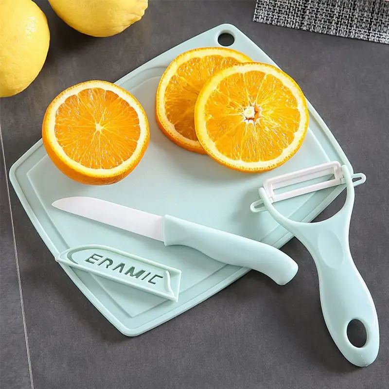 COMBO 3IN1 Spatula Silicon 5in1+Pisau Set Keramik 3 In 1 Talenan Set Knife Set Peeler Buah+Mangkuk serat jerami gandum 1set 4pcs 5