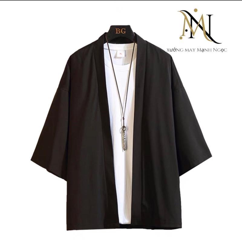 Áo Cardigan Nam Nữ Unisex Form Rộng khoác ngoài mỏng mát Đen