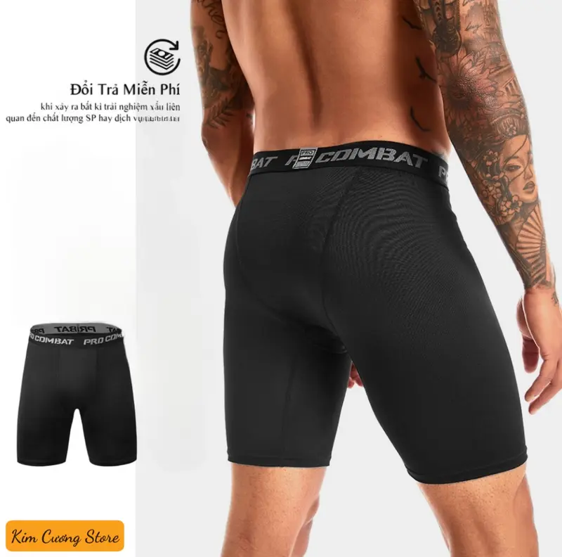 Quần giữ nhiệt nam legging combat pro quần bó cơ đá bóng tập gym cầu lông chạy bộ Sport quần  giữ nhiệt quần legging thể thao 5