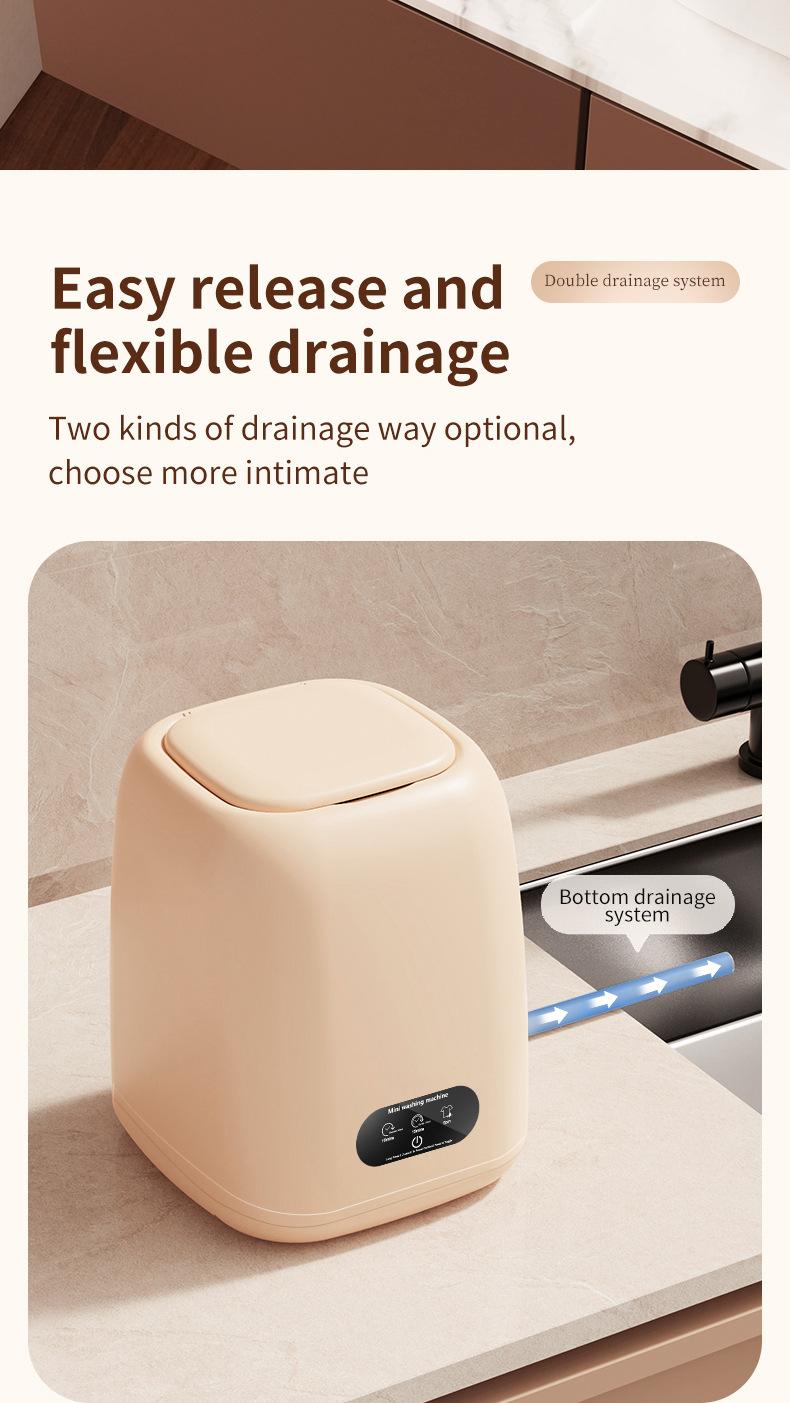 Product Introduction of Baby Mini Washing Machine Ultra-Clean Washing Machine Small Pulsator for Rental Home Large Capacity Wash and Dry Combo 6