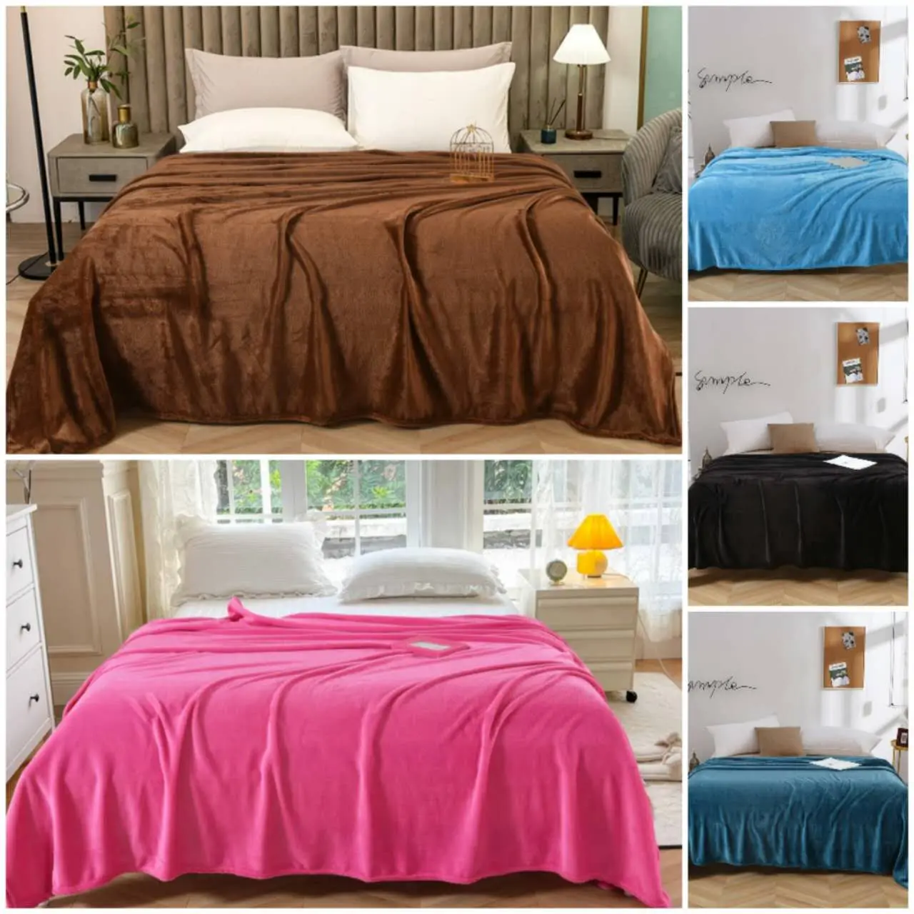 SUPER SALE Microfiber Blanket Single Size,Double Size,Queen Size And King Size Soft Blanket