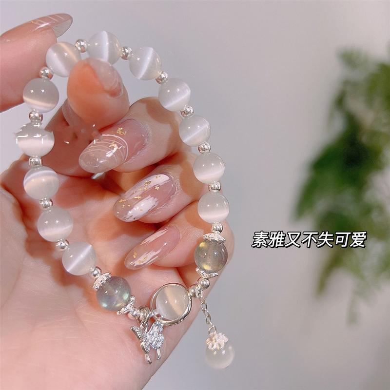 Product Introduction of Vòng Tay Tiêu Đề Hình Bướm, Thiết Kế Cổ Xưa Opal, Dành Cho Nữ, Cỡ Nhỏ Thương Hiệu Hòa Bình Fu Trung Quốc Hàng Mới Về, Màu Xám Mặt Trăng Thanh Lịch, Hàng Loạt Hàng Trăm Kiểu 1