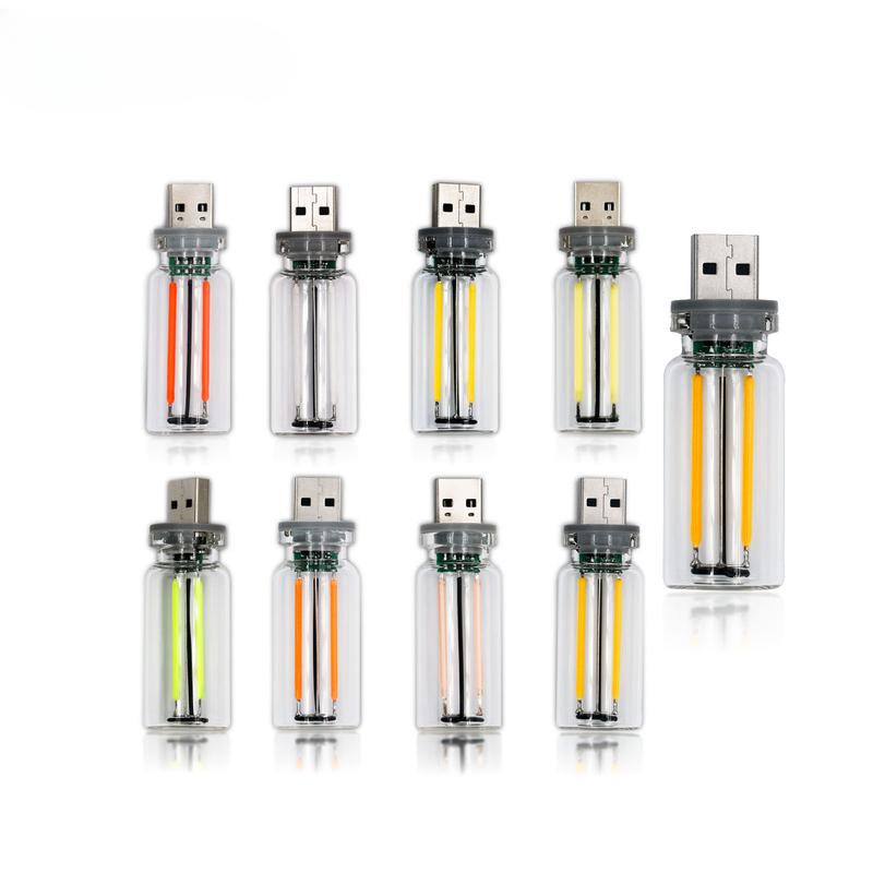 Product Introduction of COD FREE Shipping LED Retro Edison Light Bulb 0.3W DC5V USB Dimming Touch Tube Light Source Mobile Power Light Night light Bedside Light compatible for Laptop car USB 5