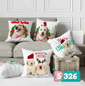 Sarung bantal sofa kursi S326 Motif Natal Dekorasi Natal Merry Christmas Bantal Sofa Nyaman halus adem ukuran 40x40 30x30 best seller minimalis bermotif print set velvet premium lembut mewah Gratis Ongkir COD promo
