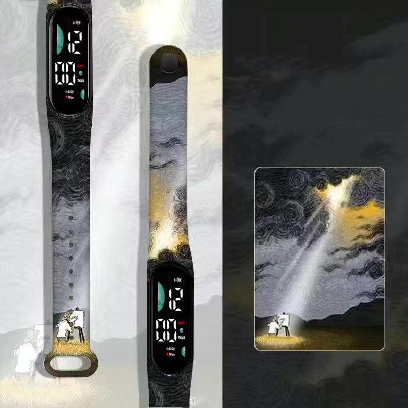 Product Introduction of Electronic Watch Men Anime Junior High School Children Students Sports LED Watch Fashion Trend Birthday 5