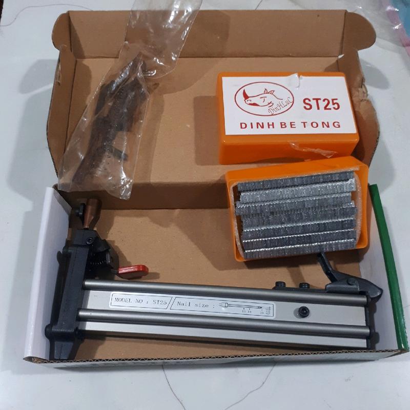 dụng cụ đóng đinh tường, bê tông ST25+1 lưỡi gà + 1 hộp dinh ST25