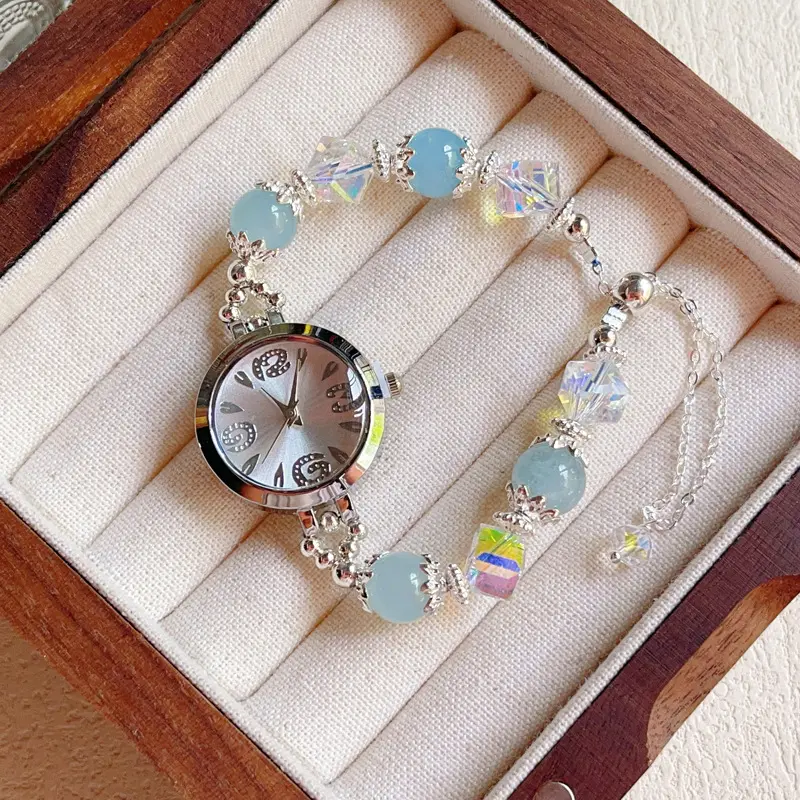 Original Design Natural Crystal Jewelry Making Crystal Watch Electronic Watch Pull-out Adjustable