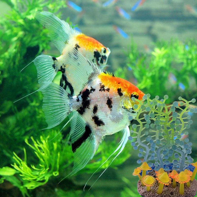 HEHUS quarium Plants Artificial Fish for Tank Decorations Small Plants with Suction C 5