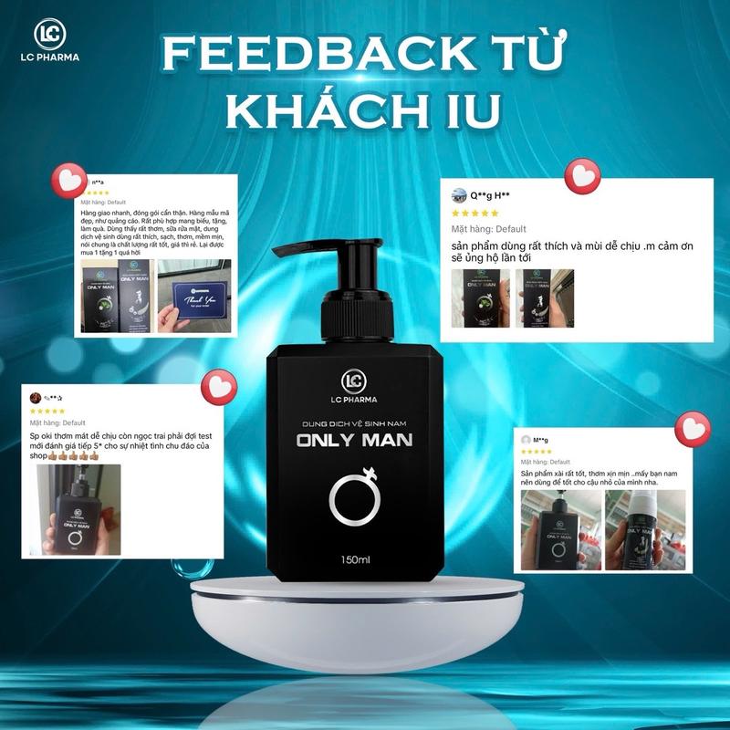   HÀNG CHÍNH HÃNG  Dung dịch vệ sinh nam Only Man - Làm sạch kháng khuẩn khử mùi hôi. Cải thiện tình trạng viêm ngứa và Hạt Ngọc ở nam giới. Dưỡng Thể 