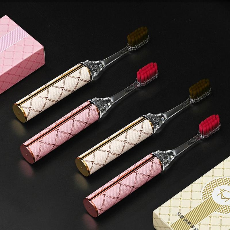 New Lipstick Shaped Toothbrush Portable Ultra Soft Cleaning Teeth Detachable Oral Care Gift 6